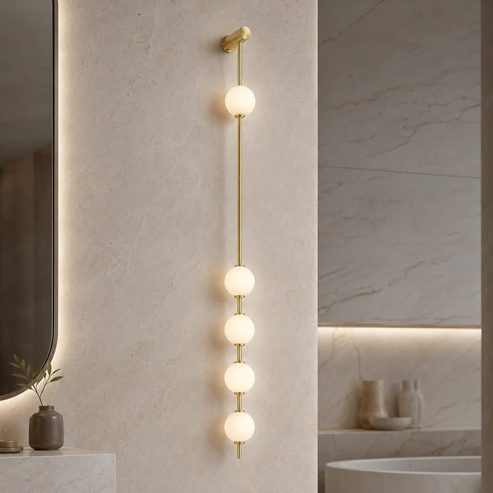 Modern Wall Light Sconce Adjustable Glass LED Fixture with Three Lights for Home Decor