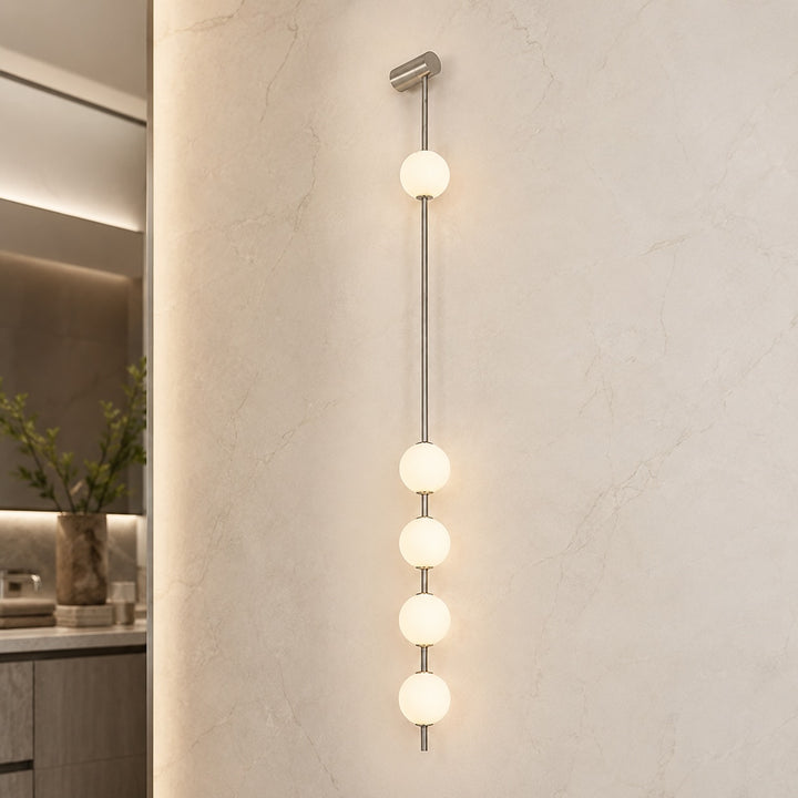 Modern Wall Light Sconce Adjustable Glass LED Fixture with Three Lights for Home Decor
