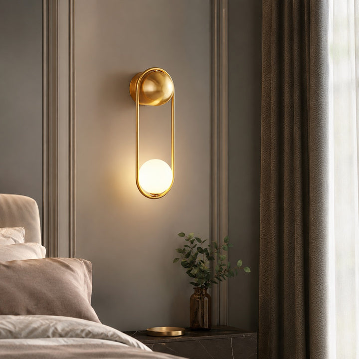 Modern Wall Light Sconce Wall Mounted Brass and Glass LED Fixture with G9 Base