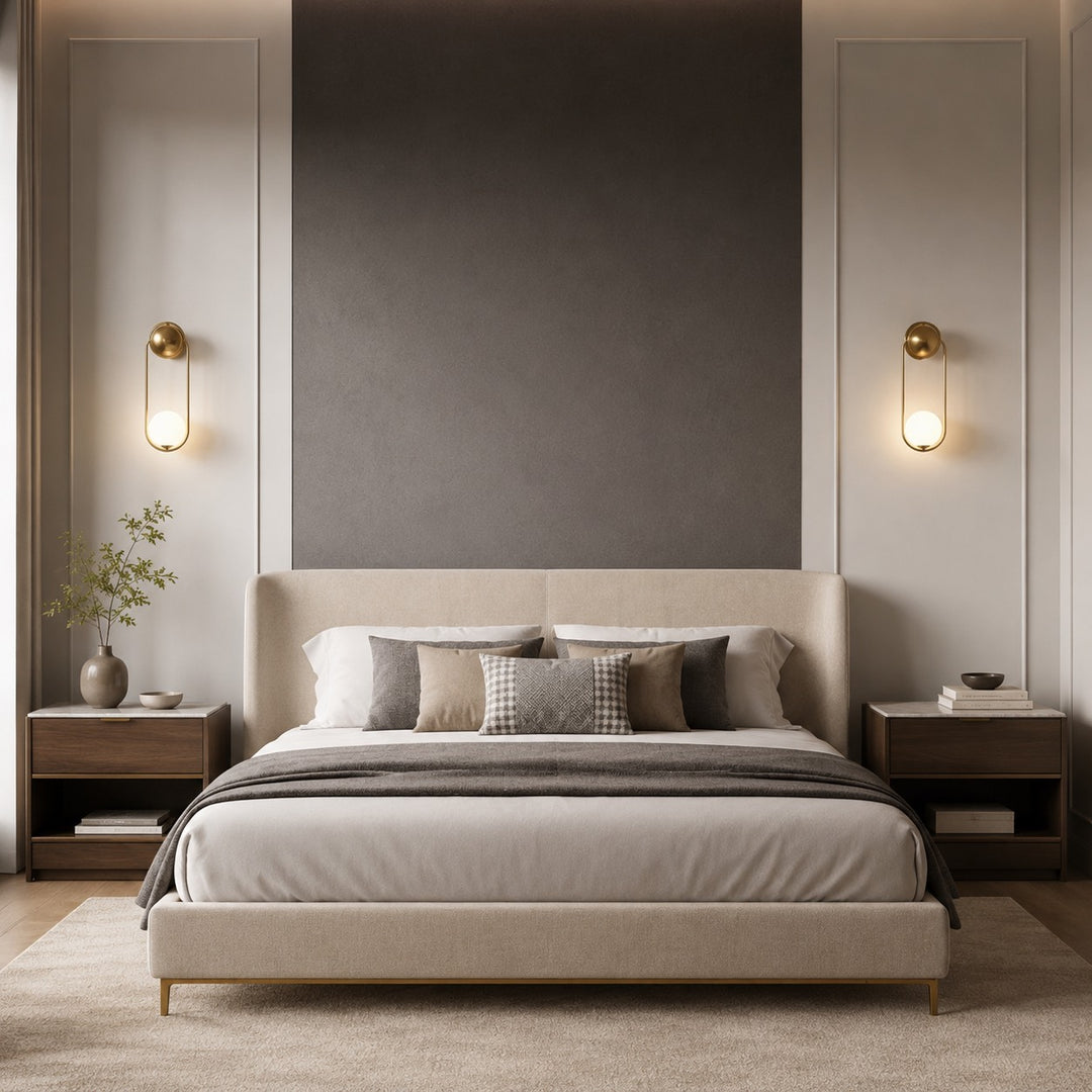 Modern Wall Light Sconce Wall Mounted Brass and Glass LED Fixture with G9 Base