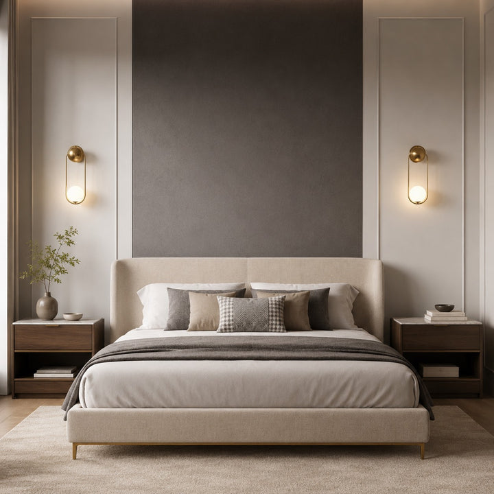 Modern Wall Light Sconce Wall Mounted Brass and Glass LED Fixture with G9 Base