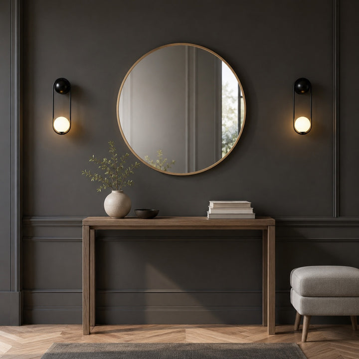 Modern Wall Light Sconce Wall Mounted Brass and Glass LED Fixture with G9 Base