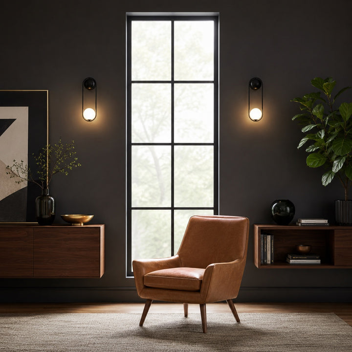 Modern Wall Light Sconce Wall Mounted Brass and Glass LED Fixture with G9 Base