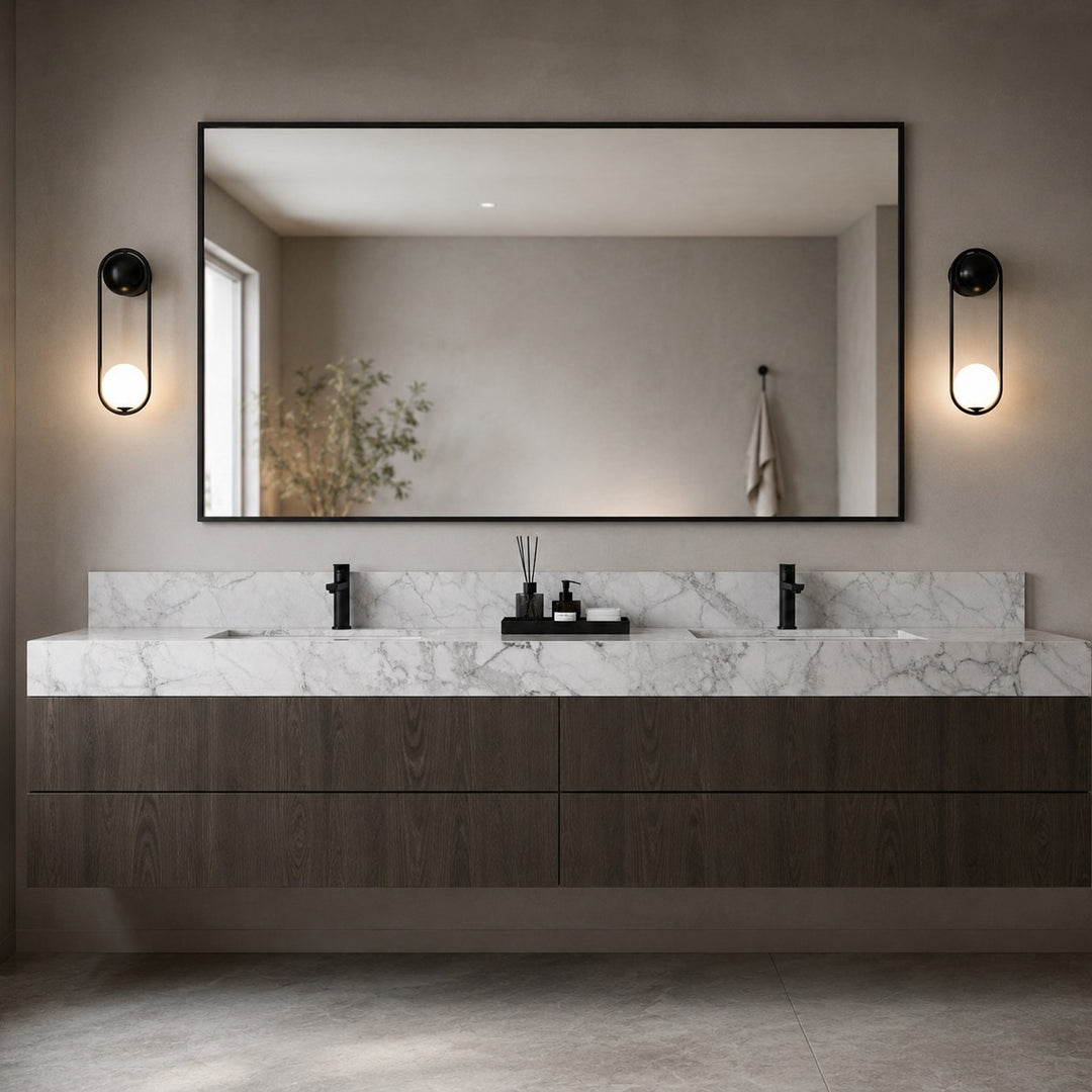 Modern Wall Light Sconce Wall Mounted Brass and Glass LED Fixture with G9 Base