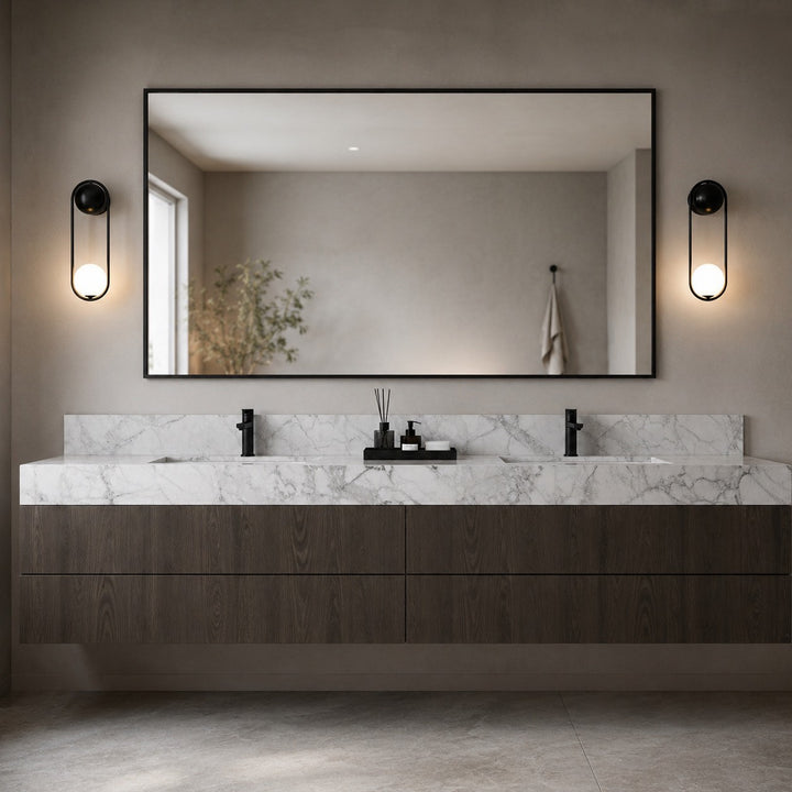Modern Wall Light Sconce Wall Mounted Brass and Glass LED Fixture with G9 Base