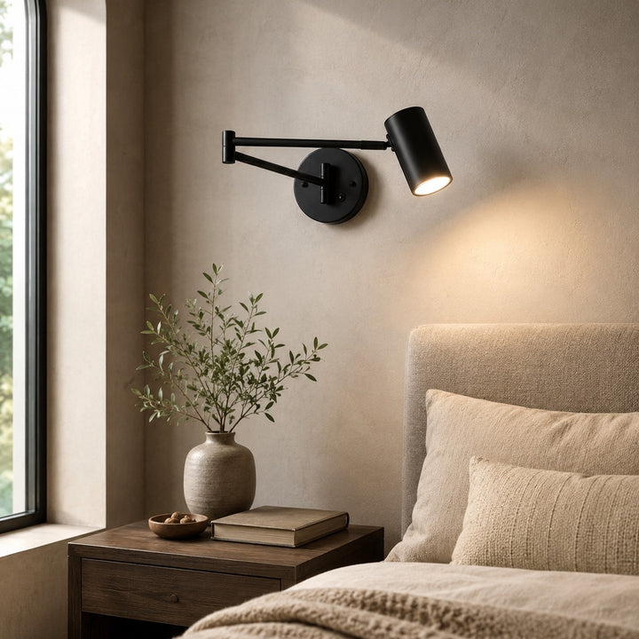 Modern Adjustable Wall Sconce Metal Wall Light with LED Lighting Feature for Home Decor