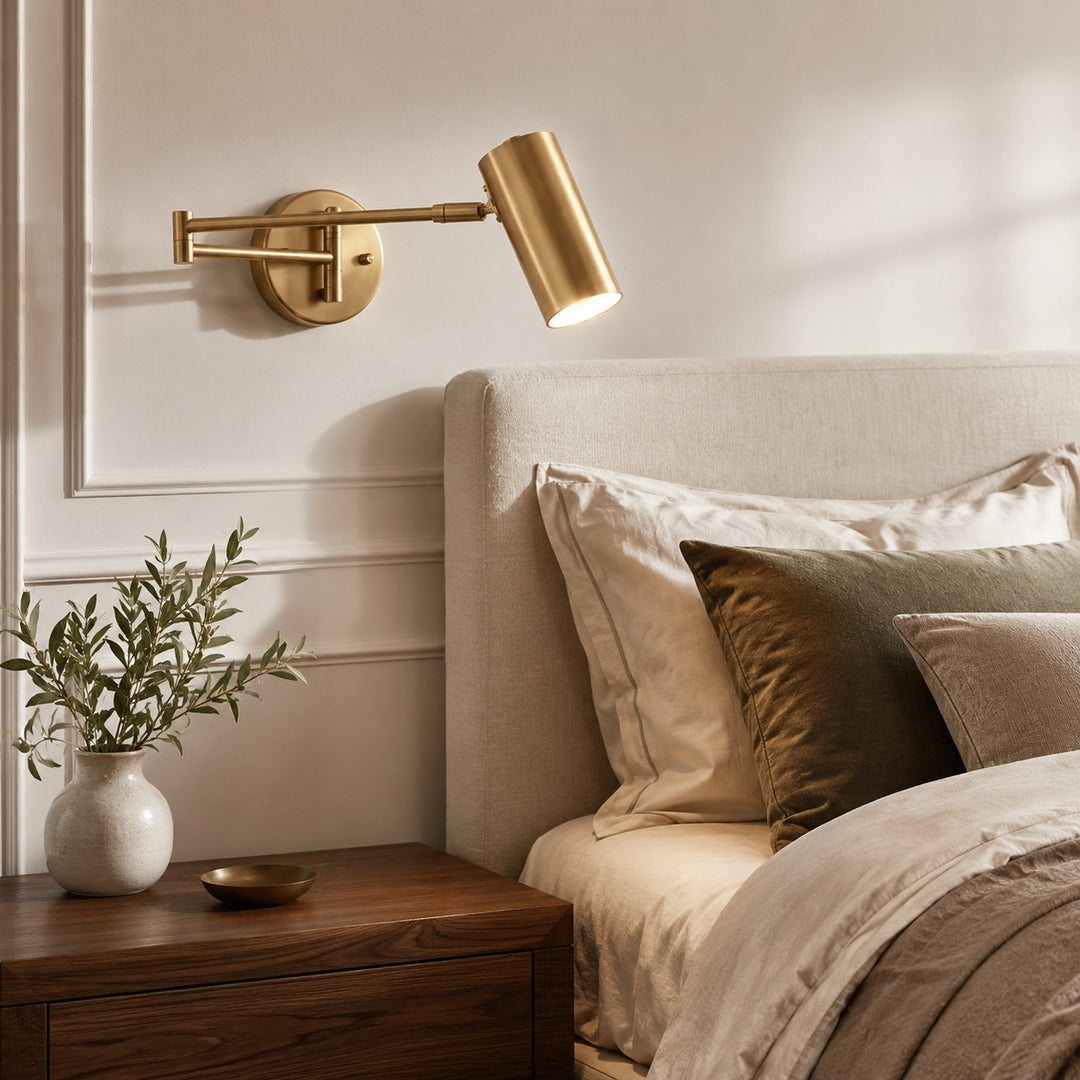 Modern Adjustable Wall Sconce Metal Wall Light with LED Lighting Feature for Home Decor
