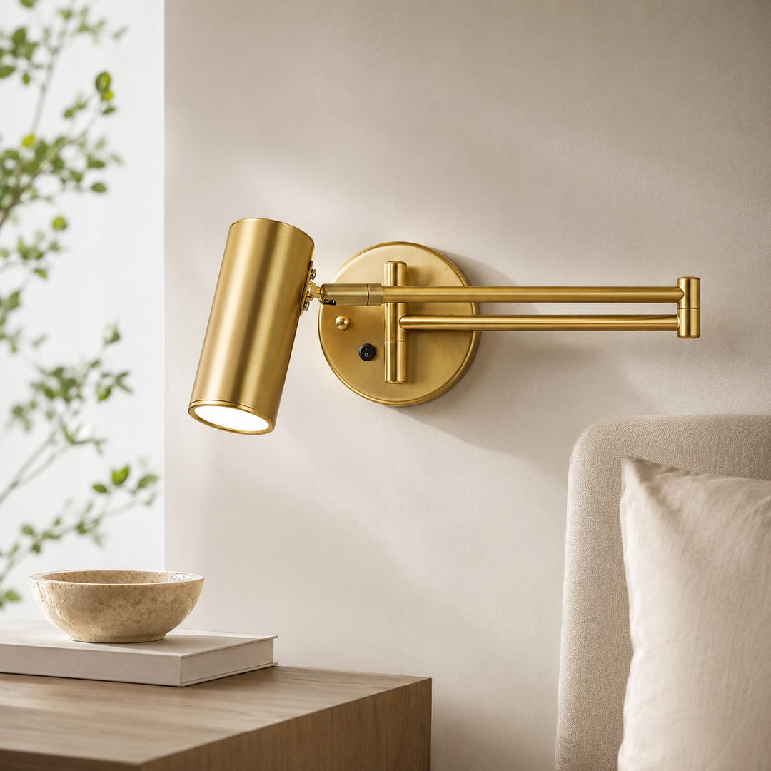 Modern Adjustable Wall Sconce Metal Wall Light with LED Lighting Feature for Home Decor