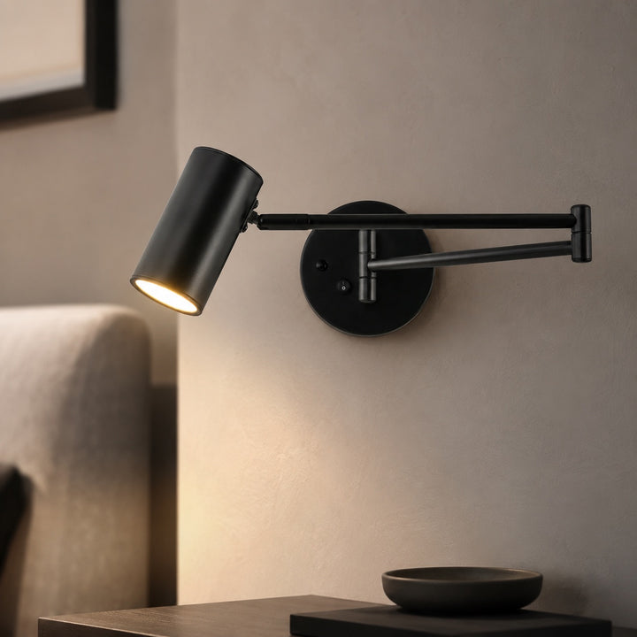 Modern Adjustable Wall Sconce Metal Wall Light with LED Lighting Feature for Home Decor