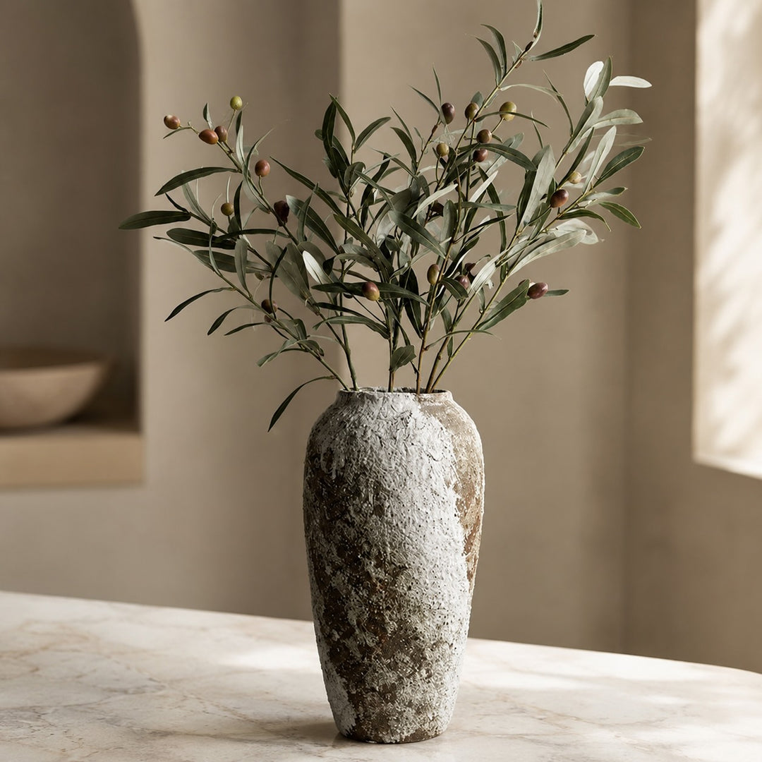 Minimalist Ceramic Vase Stone Design Decorative Home Accent for Living Room Bedroom Kitchen
