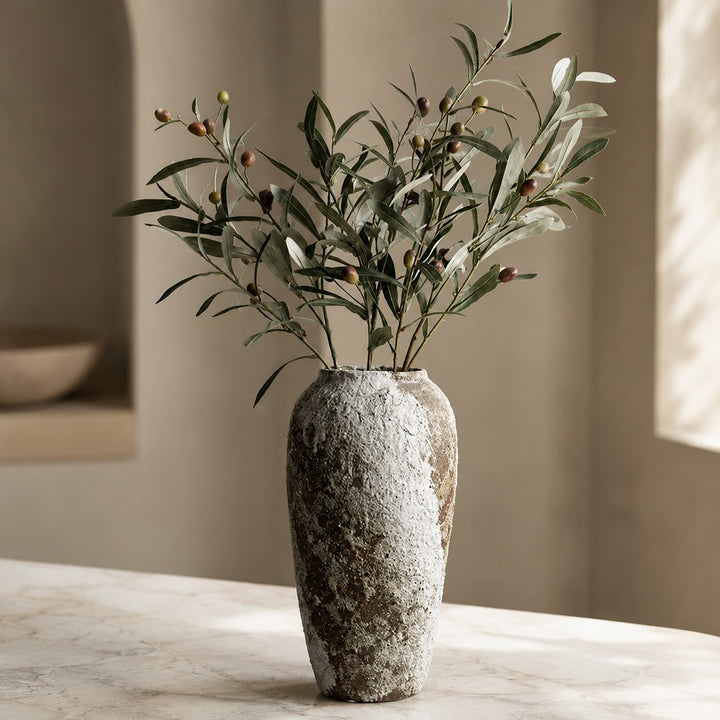 Minimalist Ceramic Vase Stone Design Decorative Home Accent for Living Room Bedroom Kitchen