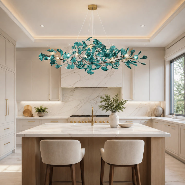 Modern Chandelier Hanging Light Fixture Acrylic with LED Illumination for Indoor Spaces
