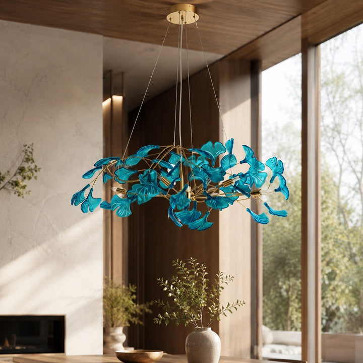 Modern Chandelier Hanging Light Fixture Acrylic with LED Illumination for Indoor Spaces