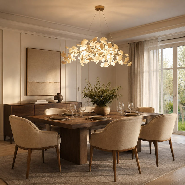 Modern Chandelier Light Hanging Fixture with Adjustable Metal Frame and Glass Shades 3 Lights