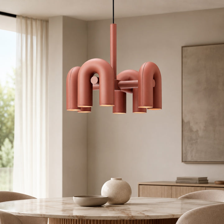 Modern Adjustable Pendant Light with Dimmable Glass Shade and Metal Frame for Kitchen Lighting