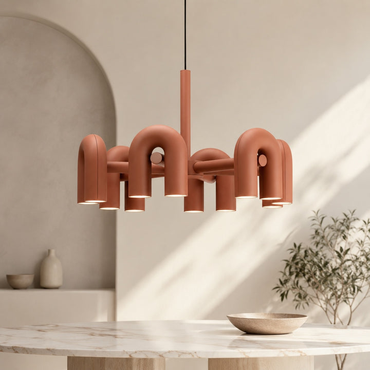 Modern Adjustable Pendant Light with Dimmable Glass Shade and Metal Frame for Kitchen Lighting