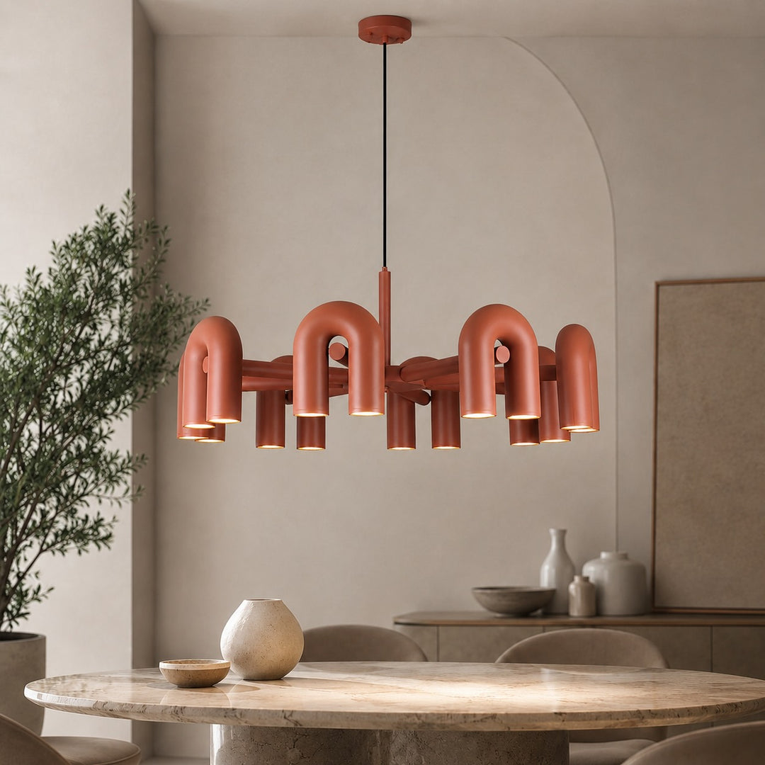 Modern Adjustable Pendant Light with Dimmable Glass Shade and Metal Frame for Kitchen Lighting