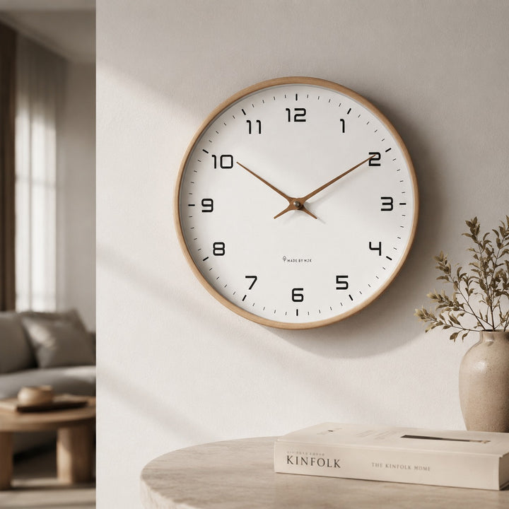 Modern Wall Clock Wall Mounted Silent Quartz Easy Installation