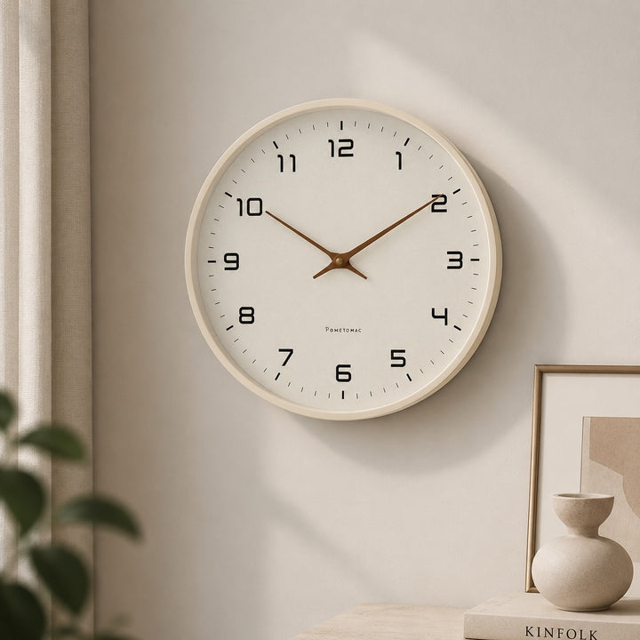 Modern Wall Clock Wall Mounted Silent Quartz Easy Installation