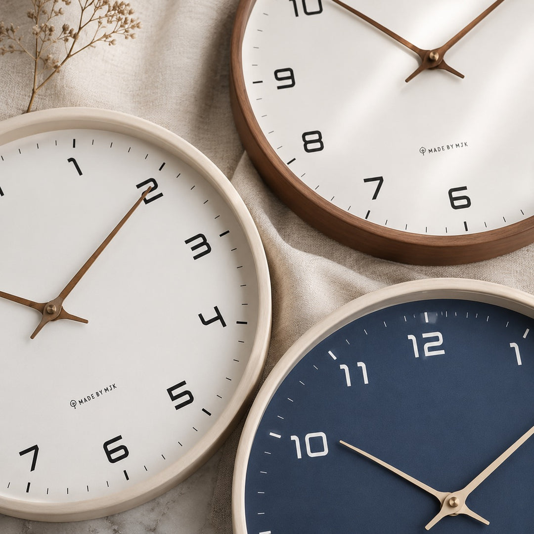 Modern Wall Clock Wall Mounted Silent Quartz Easy Installation