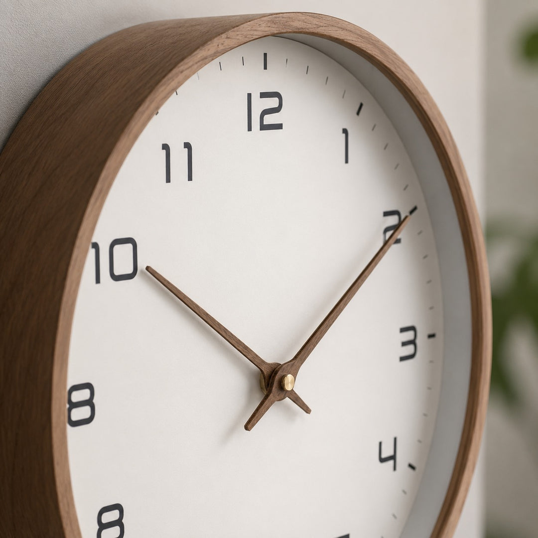 Modern Wall Clock Wall Mounted Silent Quartz Easy Installation