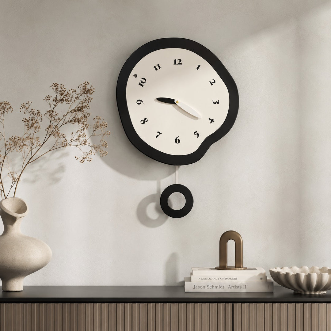 Modern Wall Clock Large Size Abstract MDF Acrylic Silent Quartz Movement