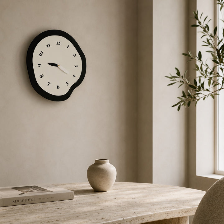 Modern Wall Clock Large Size Abstract MDF Acrylic Silent Quartz Movement