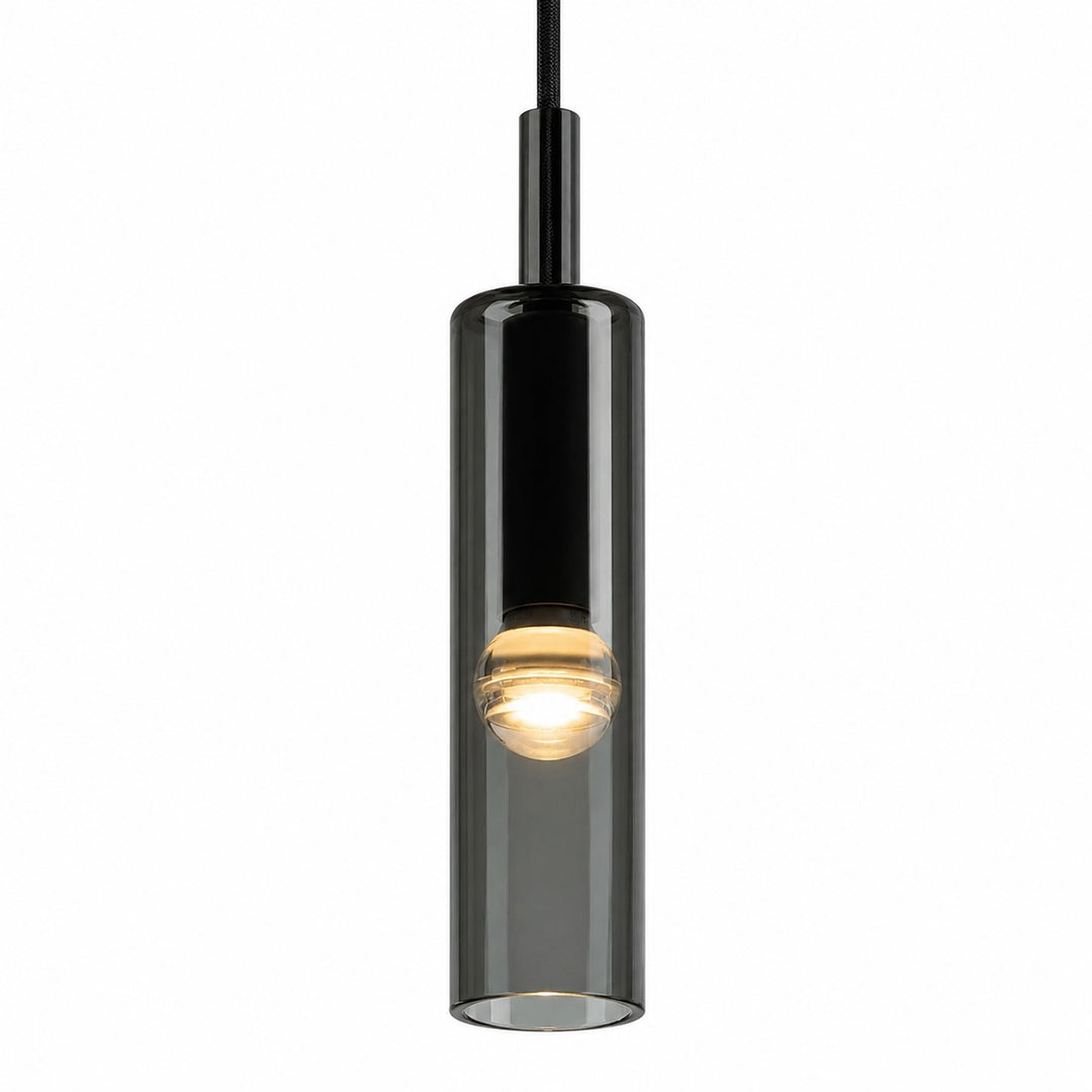 Modern Hanging Pendant Lamp Glass Shade Iron Body E27 Bulb Compatible Adjustable Height