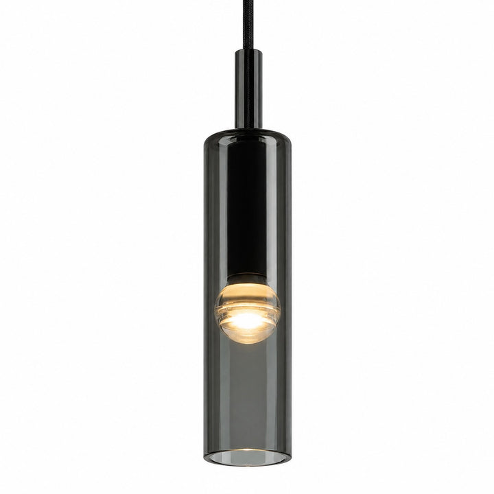 Modern Hanging Pendant Lamp Glass Shade Iron Body E27 Bulb Compatible Adjustable Height