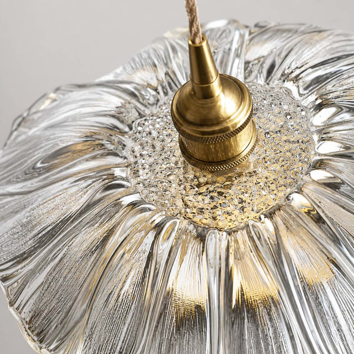 Modern Lotus Pendant Lamp Adjustable Height FRP Shade Soft Ambient Glow Dimmable Pendant Lighting
