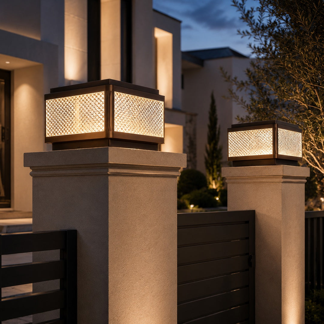 Minimalist Garden Outdoor Pillar Light Ground Mounted Aluminum LED with Four-Color Options