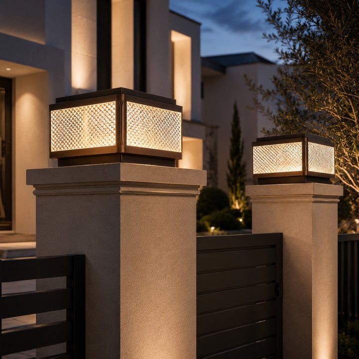 Minimalist Garden Outdoor Pillar Light Ground Mounted Aluminum LED with Four-Color Options