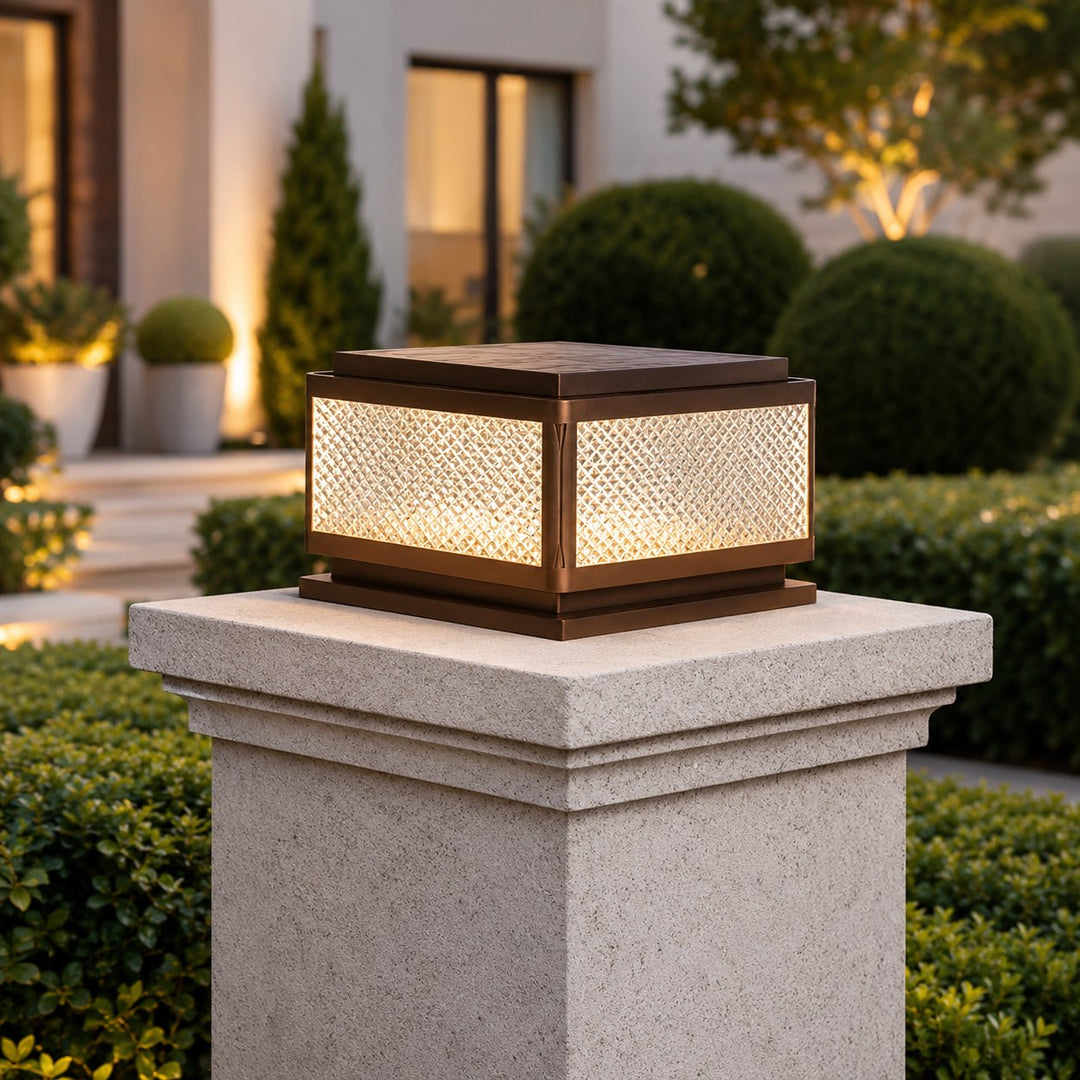 Minimalist Garden Outdoor Pillar Light Ground Mounted Aluminum LED with Four-Color Options