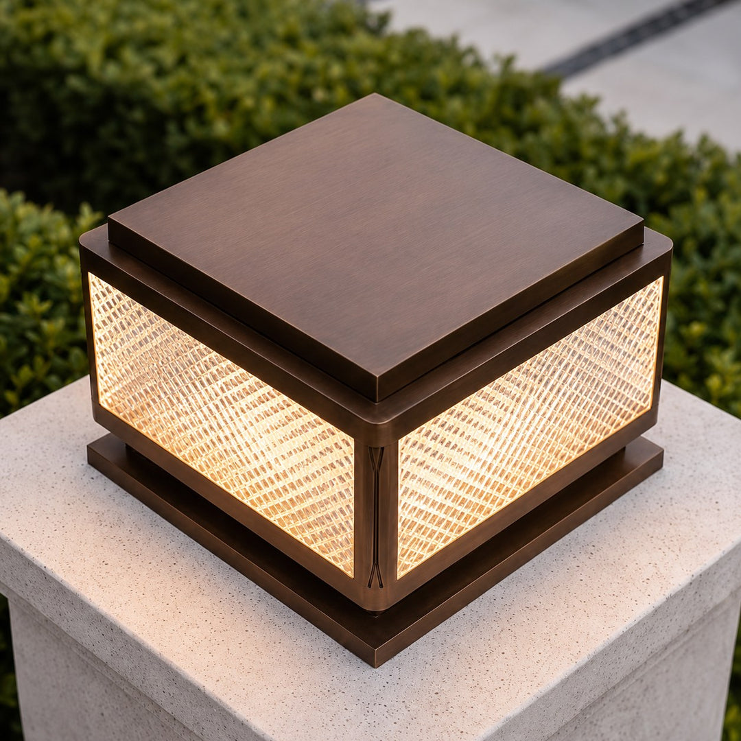 Minimalist Garden Outdoor Pillar Light Ground Mounted Aluminum LED with Four-Color Options