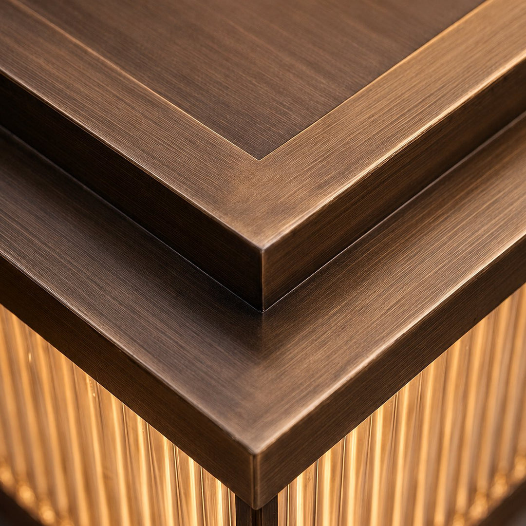 Modern Square Outdoor Wall Light Waterproof Brass and Acrylic