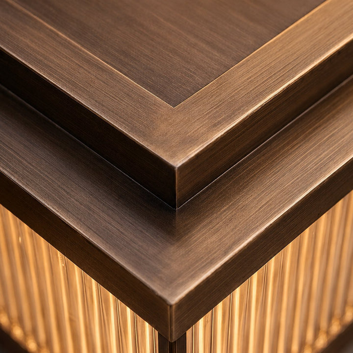 Modern Square Outdoor Wall Light Waterproof Brass and Acrylic