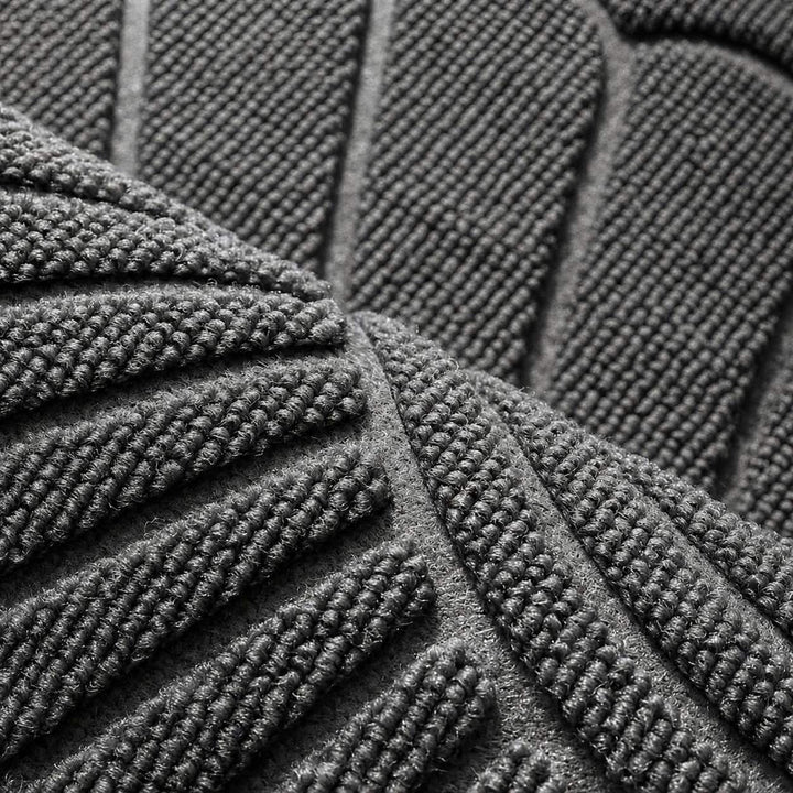 Half-Circle Outdoor Door Mat Non-Slip Polyester Dirt Trapping Design for Indoor Entryways
