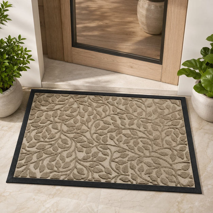 Elegant Modern Door Mat Non-Slip Rectangle Rug Heavy-Duty Polyester for Indoor Outdoor Use