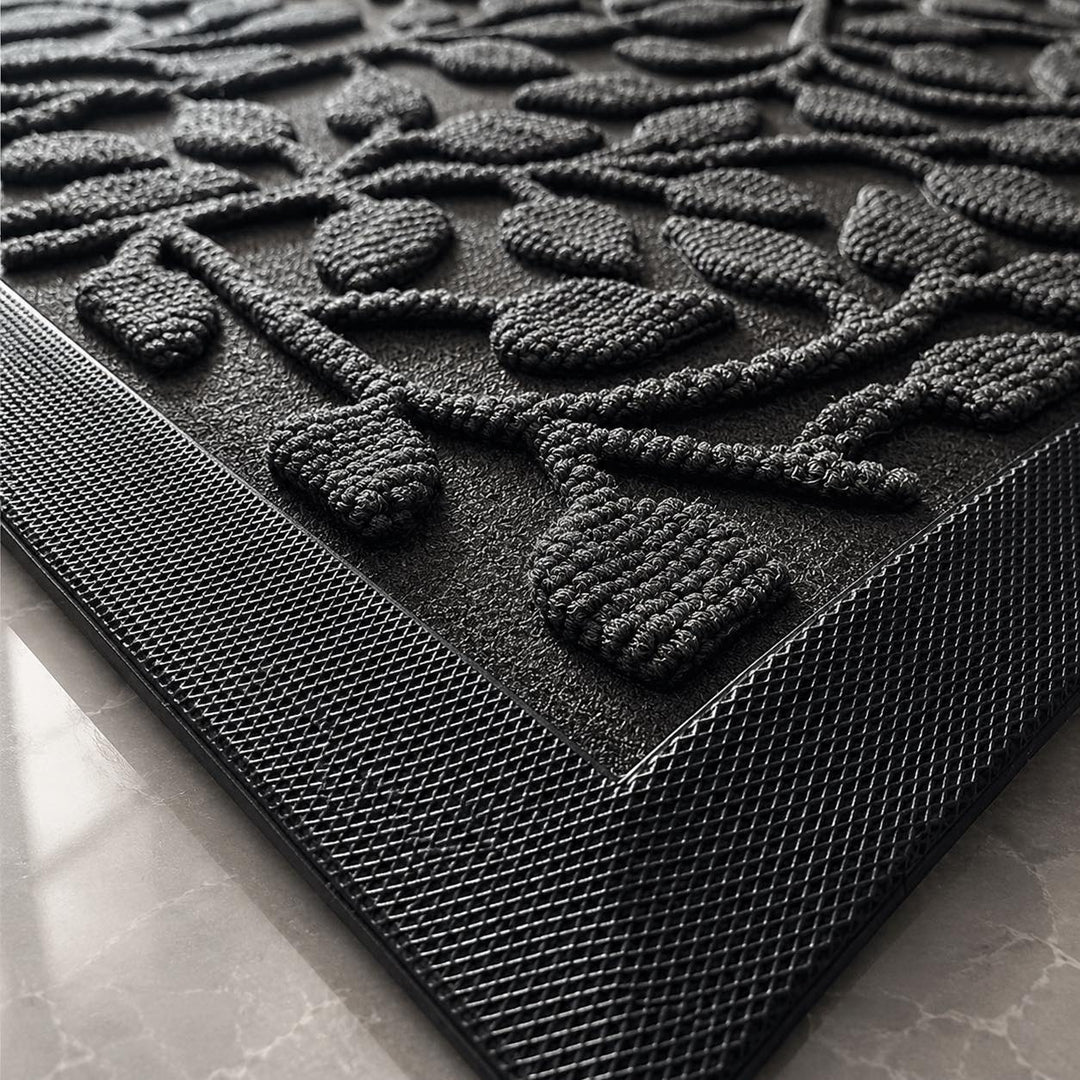Elegant Modern Door Mat Non-Slip Rectangle Rug Heavy-Duty Polyester for Indoor Outdoor Use