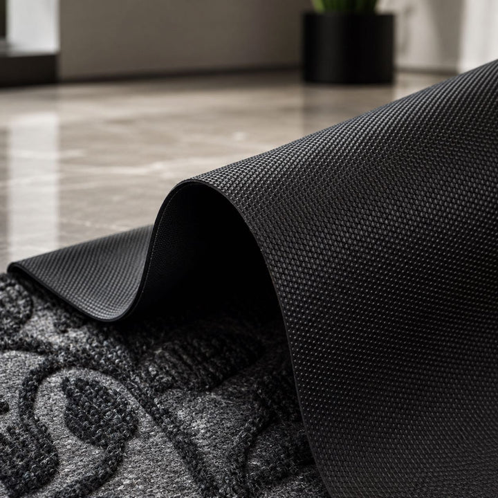 Elegant Modern Door Mat Non-Slip Rectangle Rug Heavy-Duty Polyester for Indoor Outdoor Use
