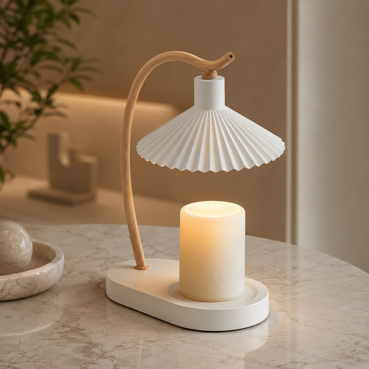 Modern Candle Warmer Lamp Table Light with Elegant Design USB Powered for Cozy Ambiance
