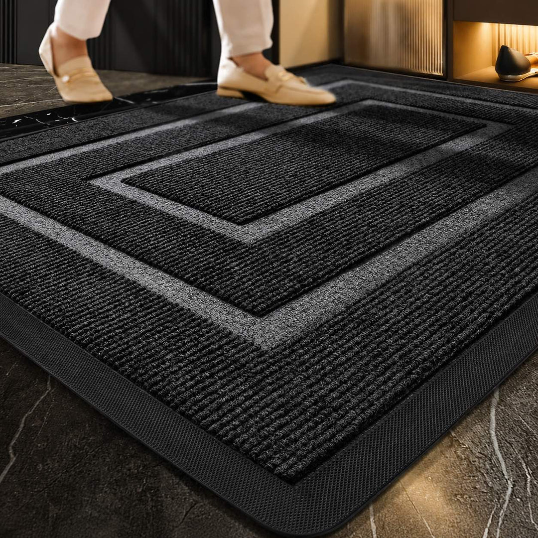 Durable Classic Front Door Mat with Non-Slip Rubber Backing for Indoor Outdoor Use