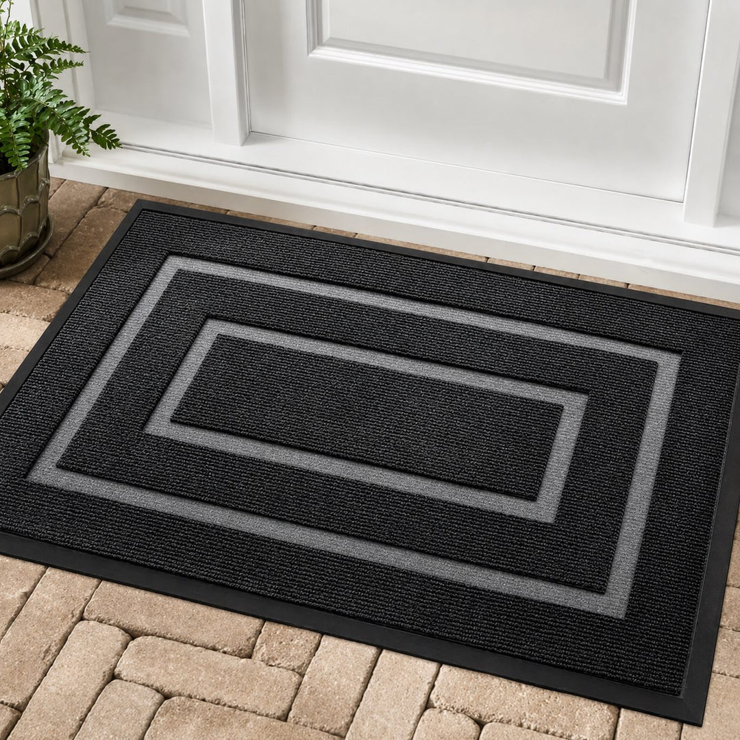 Durable Classic Front Door Mat with Non-Slip Rubber Backing for Indoor Outdoor Use