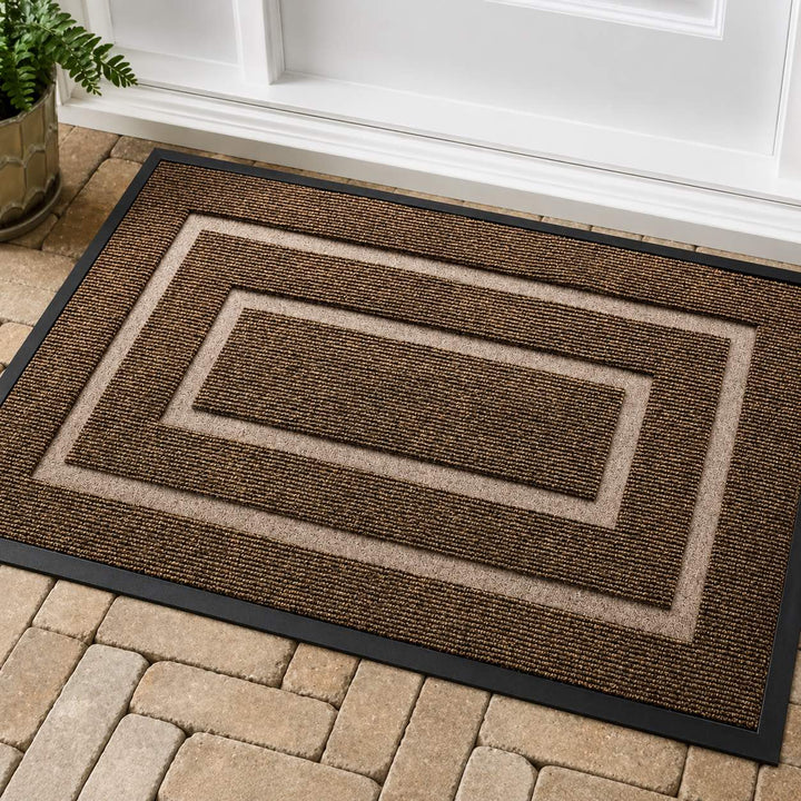 Durable Classic Front Door Mat with Non-Slip Rubber Backing for Indoor Outdoor Use
