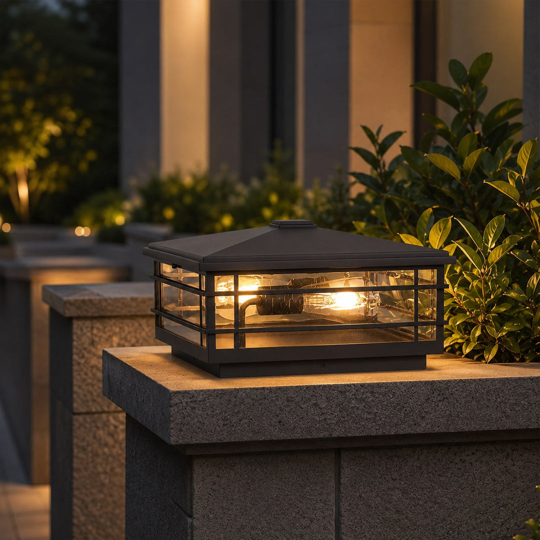 Modern Outdoor Wall Light Wall Mounted Aluminum Alloy with Transparent Glass Shade IP54