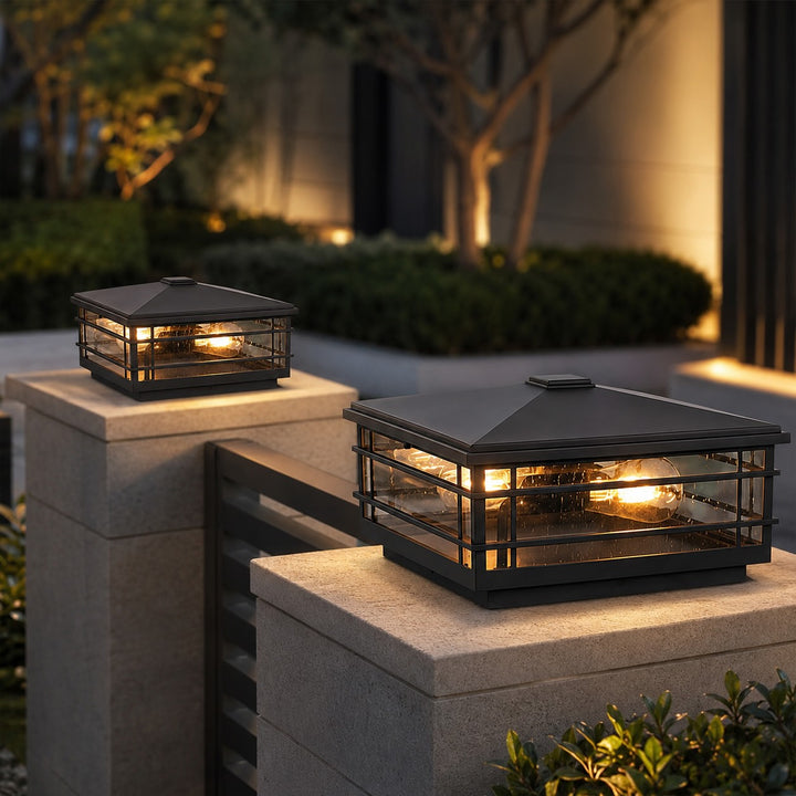 Modern Outdoor Wall Light Wall Mounted Aluminum Alloy with Transparent Glass Shade IP54