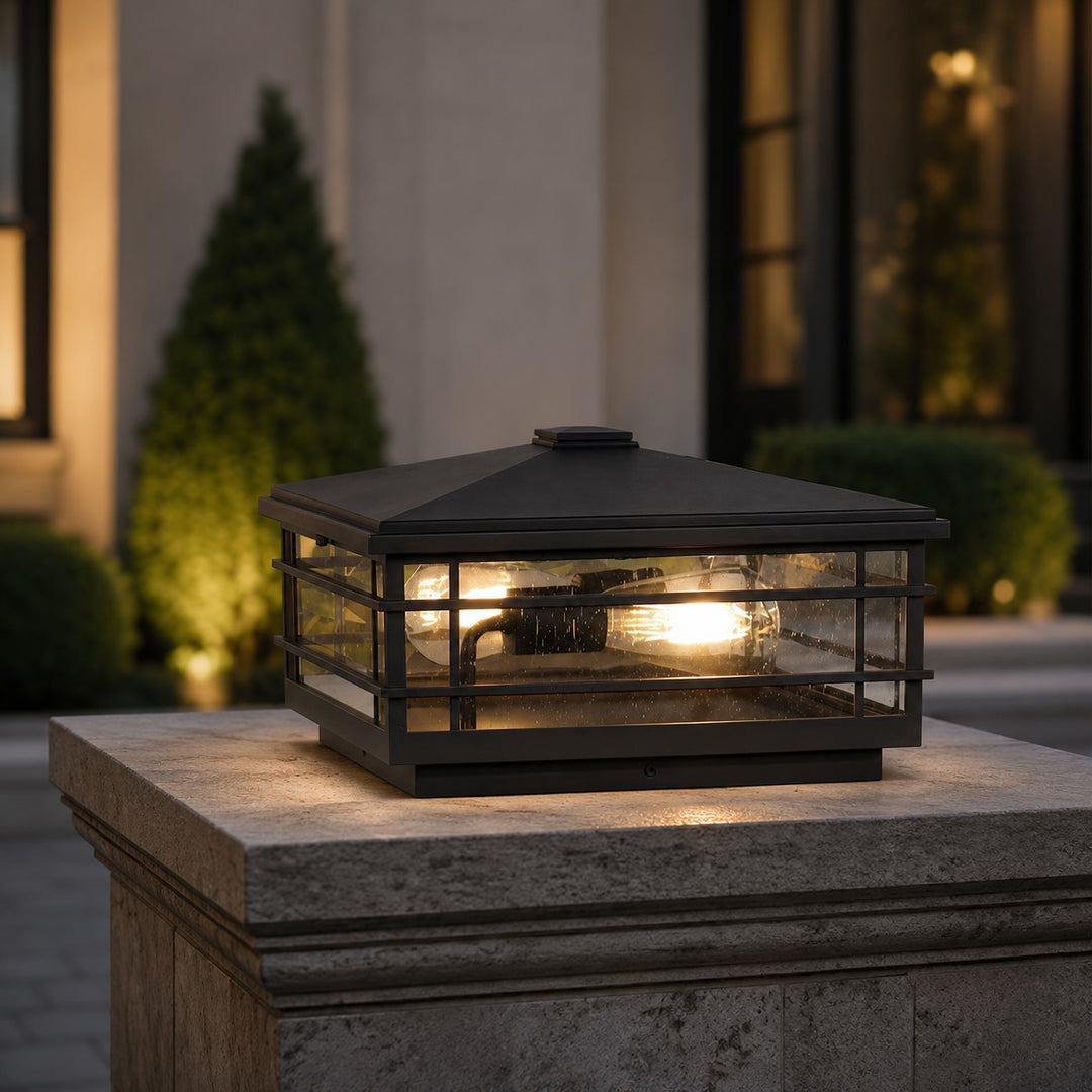 Modern Outdoor Wall Light Wall Mounted Aluminum Alloy with Transparent Glass Shade IP54