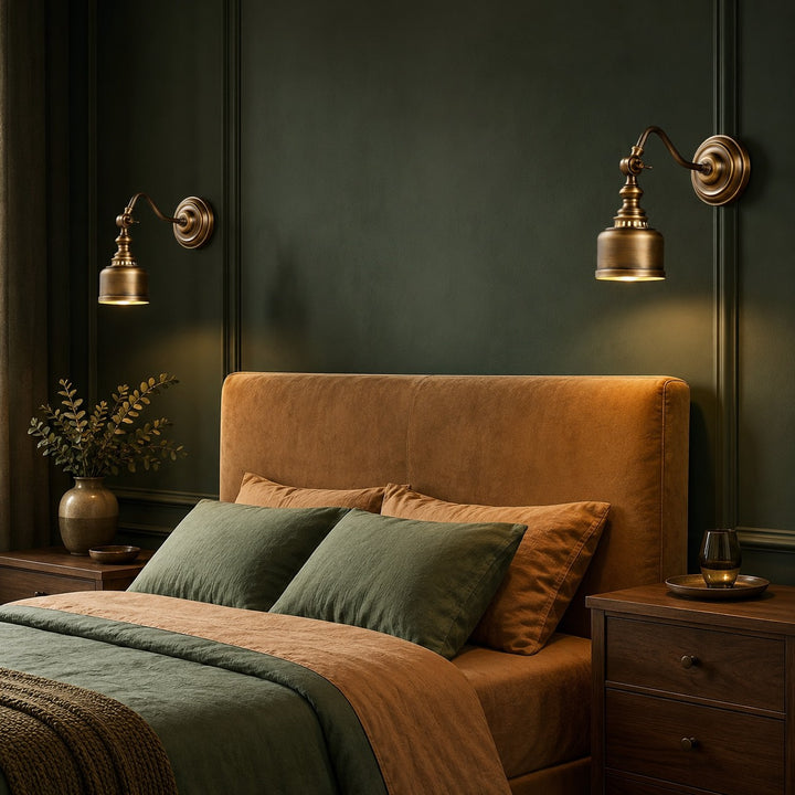 Modern Minimalist Wall Light Wall Mounted Solid Brass LED Compatible Sconce for Indoor Use