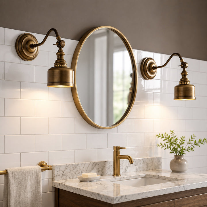 Modern Minimalist Wall Light Wall Mounted Solid Brass LED Compatible Sconce for Indoor Use