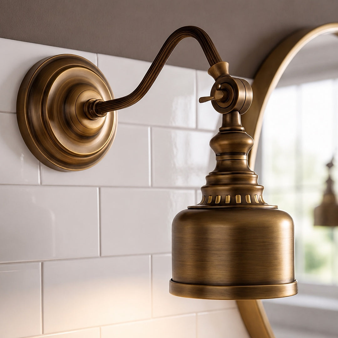 Modern Minimalist Wall Light Wall Mounted Solid Brass LED Compatible Sconce for Indoor Use